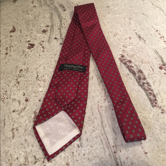 Christian Dior | Burgundy All Silk Tie - Picture 1 of 5